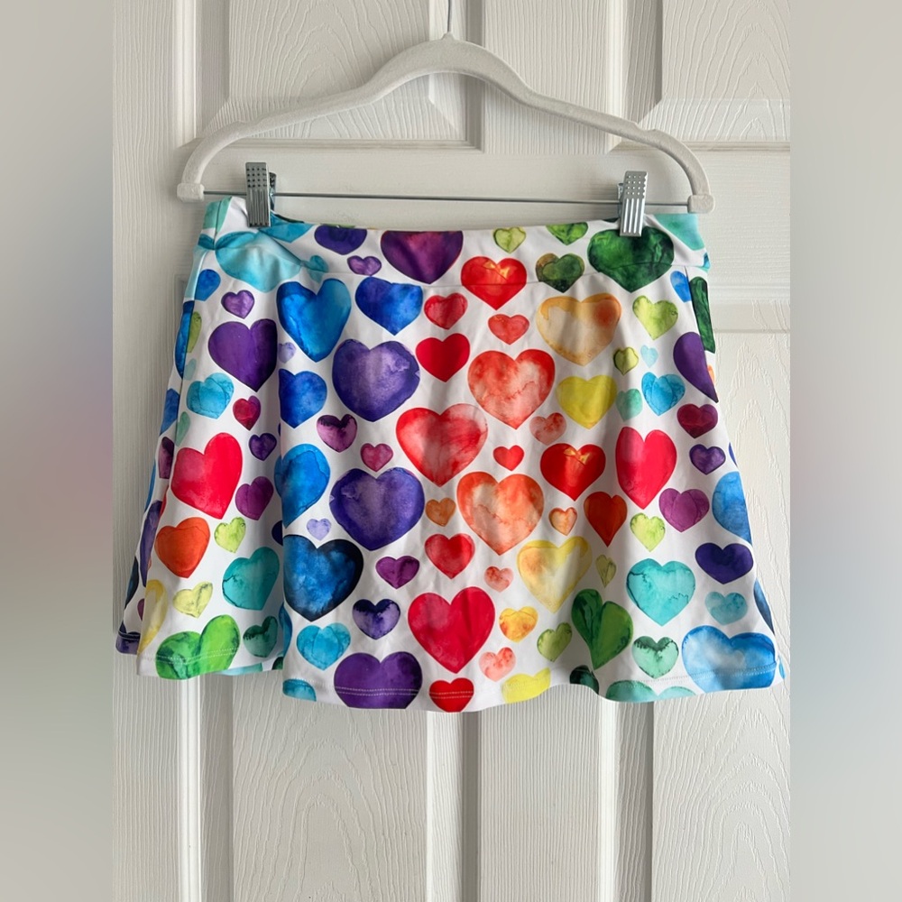 Rainbow Heart Mini Skirt